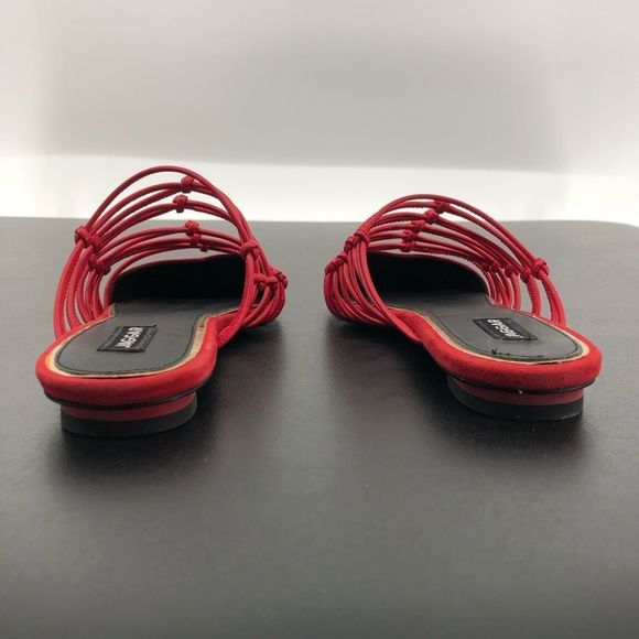 Jaggar Series Knotted Slide in Coral Flat Sandals - Picture 9 of 13